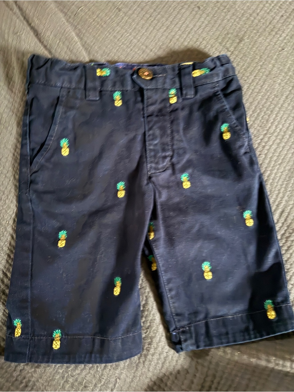 Kids Baker by Ted Baker Pineapple Embroidered Shorts